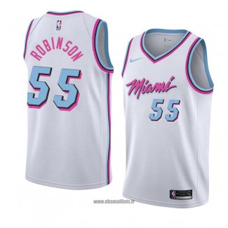 Maillot Miami Heat Duncan Robinson No 55 Ville 2017-18 Blanc