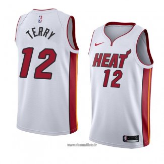 Maillot Miami Heat Heat Emanuel Terry No 12 Association 2018 Blanc