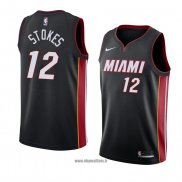 Maillot Miami Heat Jarnell Stokes No 12 Icon 2018 Noir