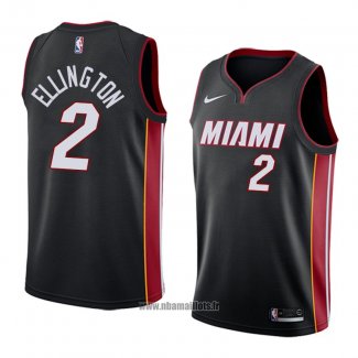 Maillot Miami Heat Wayne Ellington No 2 Icon 2018 Noir