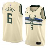 Maillot Milwaukee Bucks Eric Bledsoe No 6 Ville 2018 Crema