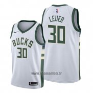 Maillot Milwaukee Bucks Jon Leuer No 30 Association Blanc