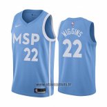 Maillot Minnesota Timberwolves Andrew Wiggins No 22 Ville Edition Bleu