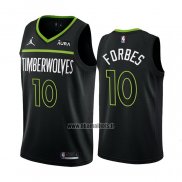 Maillot Minnesota Timberwolves Bryn Forbes NO 10 Statement 2022-23 Noir