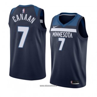 Maillot Minnesota Timberwolves Isaiah Canaan No 7 Icon 2018 Bleu