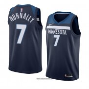 Maillot Minnesota Timberwolves James Nunnally No 7 Icon 2017-18 Bleu