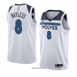 Maillot Minnesota Timberwolves Jerryd Bayless No 8 Association 2018 Blanc