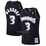 Maillot Minnesota Timberwolves Stephon Marbury NO 3 Mitchell & Ness 1997-98 Noir
