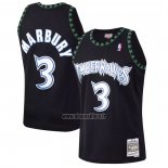 Maillot Minnesota Timberwolves Stephon Marbury NO 3 Mitchell & Ness 1997-98 Noir