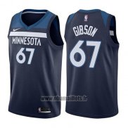 Maillot Minnesota Timberwolves Taj Gibson No 67 Icon 2017-18 Bleu
