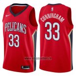 Maillot New Orleans Pelicans Dante Cunningham No 33 Statement 2017-18 Rouge