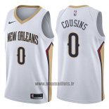 Maillot New Orleans Pelicans Demarcus Cousins No 0 Association 2017-18 Blanc