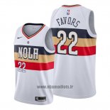 Maillot New Orleans Pelicans Derrick Favors No 22 Earned Blanc