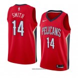 Maillot New Orleans Pelicans Jason Smith No 14 Statement 2018 Rouge