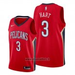 Maillot New Orleans Pelicans Josh Hart No 3 Statement Rouge