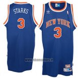 Maillot New York Knicks John Starks No 3 Retro Bleu