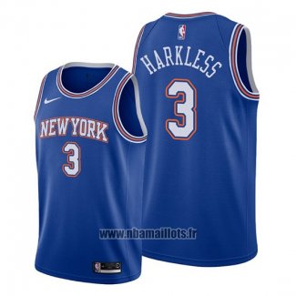 Maillot New York Knicks Maurice Harkless No 3 Statement 2019-20 Bleu