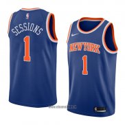 Maillot New York Knicks Ramon Sessions No 1 Icon 2018 Bleu