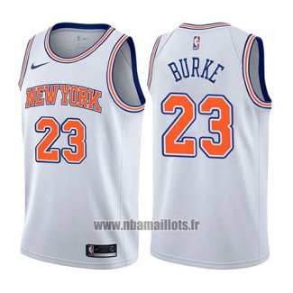 Maillot New York Knicks Trey Burke No 23 Statehommet 2017-18 Blanc