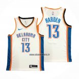 Maillot Oklahoma City Thunder James Harden NO 13 Association Blanc