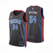 Maillot Oklahoma City Thunder Kenrich Williams NO 34 Ville 2022-23 Gris