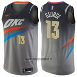 Maillot Oklahoma City Thunder Paul George No 13 Ville 2017-18 Gris