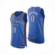 Maillot Oklahoma City Thunder Russell Westbrook NO 0 Icon Authentique Bleu