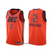 Maillot Oklahoma City Thunder Shai Gilgeous-Alexander NO 2 Earned Orange
