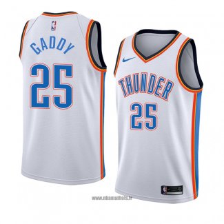 Maillot Oklahoma City Thunderr Abdul Gaddy No 25 Association 2018 Blanc