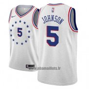 Maillot Philadelphia 76ers Amir Johnson No 5 Earned 2018-19 Gris