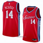 Maillot Philadelphia 76ers James Michael Mcadoo No 14 Statement 2018 Rouge