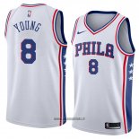 Maillot Philadelphia 76ers James Young No 8 Association 2018 Blanc