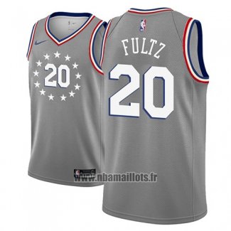 Maillot Philadelphia 76ers Markelle Fultz No 20 Ville 2018-19 Gris