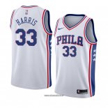 Maillot Philadelphia 76ers Tobias Harris No 33 Association 2018 Blanc