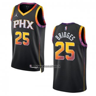 Maillot Phoenix Suns Mikal Bridges NO 25 Statement 2022-23 Noir