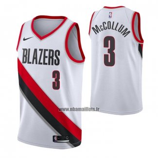 Maillot Portland Trail Blazers C.j. Mccollum NO 3 Association 2020-21 Blanc