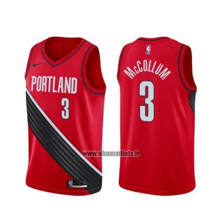 Maillot Portland Trail Blazers Cj Mccollum No 3 Statement Rouge