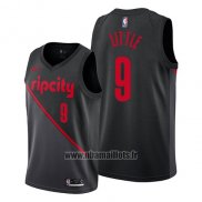 Maillot Portland Trail Blazers Nassir Little No 9 Ville 2019 Noir