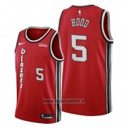 Maillot Portland Trail Blazers Rodney Hood No 5 Classic Edition Rouge