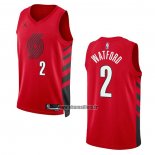 Maillot Portland Trail Blazers Trendon Watford NO 2 Statement 2022-23 Rouge