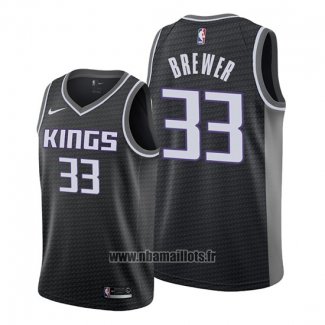 Maillot Sacramento Kings Corey Brewer No 33 Statement Noir