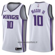 Maillot Sacramento Kings Frank Mason Iii No 10 Association 2017-18 Blanc