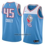 Maillot Sacramento Kings Jack Cooley No 45 Ville 2018 Bleu