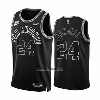 Maillot San Antonio Spurs Devin Vassell NO 24 Classic 2022-23 Noir