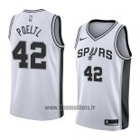 Maillot San Antonio Spurs Jakob Poeltl No 42 Association 2018 Blanc