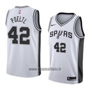 Maillot San Antonio Spurs Jakob Poeltl No 42 Association 2018 Blanc