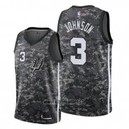 Maillot San Antonio Spurs Keldon Johnson No 3 Ville 2019-20 Camuflaje