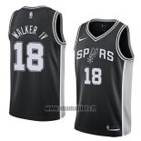 Maillot San Antonio Spurs Lonnie Walker Iv No 18 Icon 2017-18 Noir