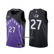 Maillot Tornto Raptors Alex Len No 27 Earned 2020-21 Noir Volet