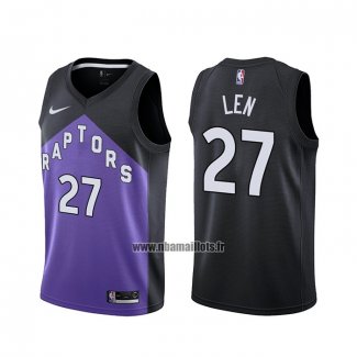 Maillot Tornto Raptors Alex Len No 27 Earned 2020-21 Noir Volet